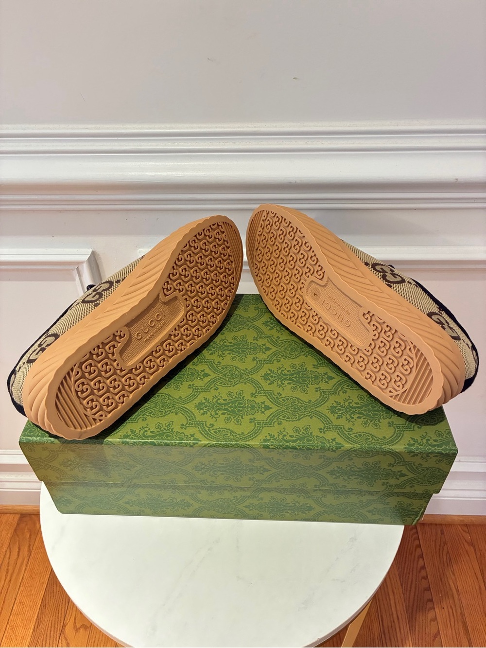 Authentic Gucci maxi Gg low caramel sneakers - Picture 6 of 7